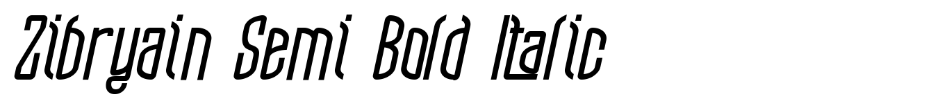 Zibryain Semi Bold Italic